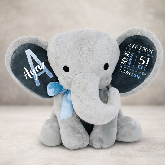 Kuscheltier mit Geburtsdaten