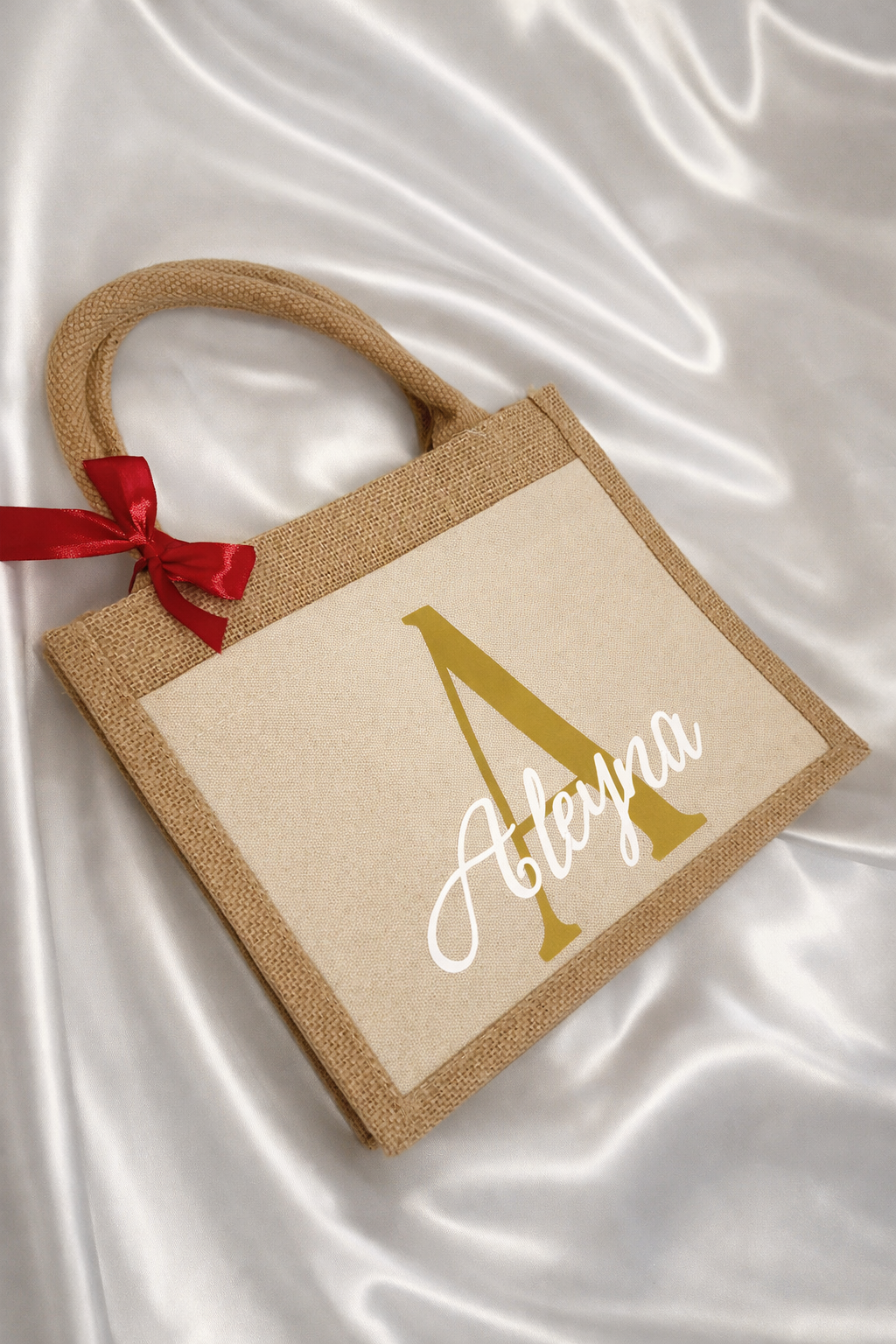 Jutetasche mit Namen