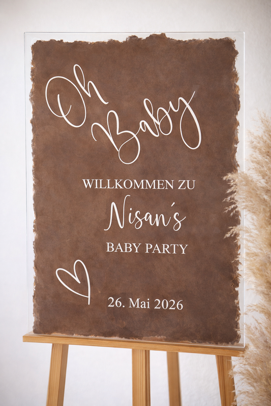 Empfangstafel für Baby Shower