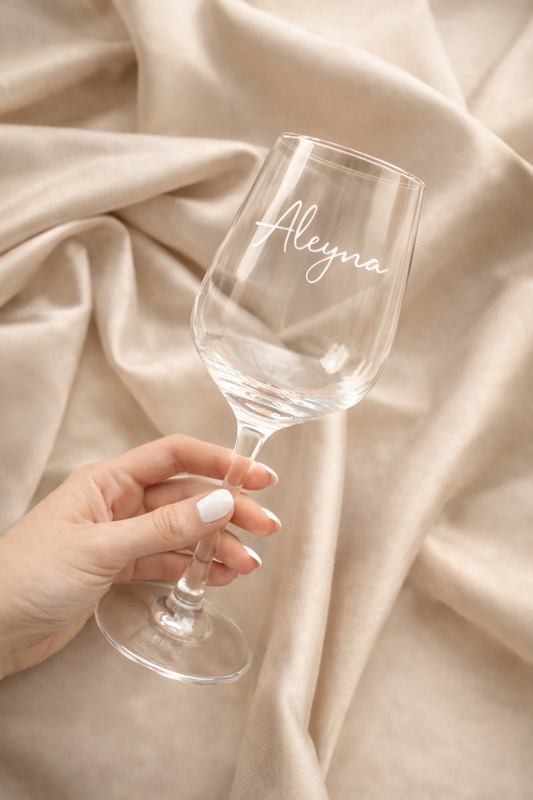 Sekt/Weinglas mit Namen